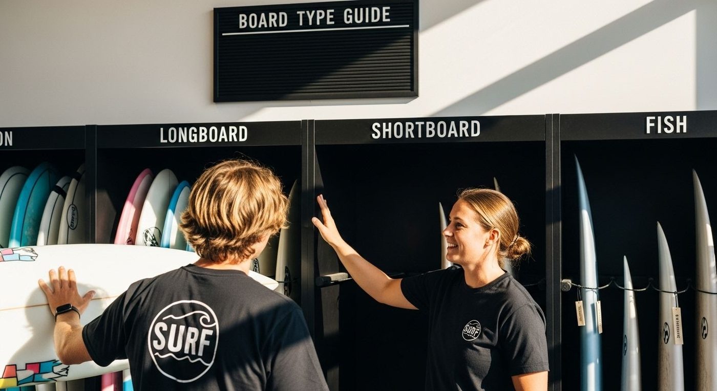 asistencia en la tienda de tablas de surf