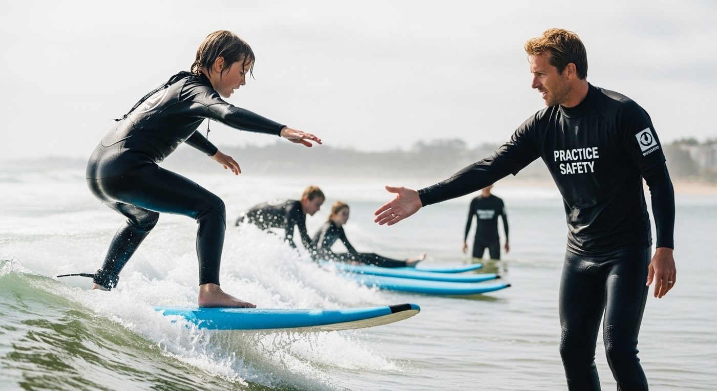 clase de surf técnica pop-up